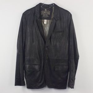 Diesel Triumphant Leather Metallic Jacket Blazer S
